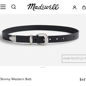 Madewell Black Skinny Western Belt